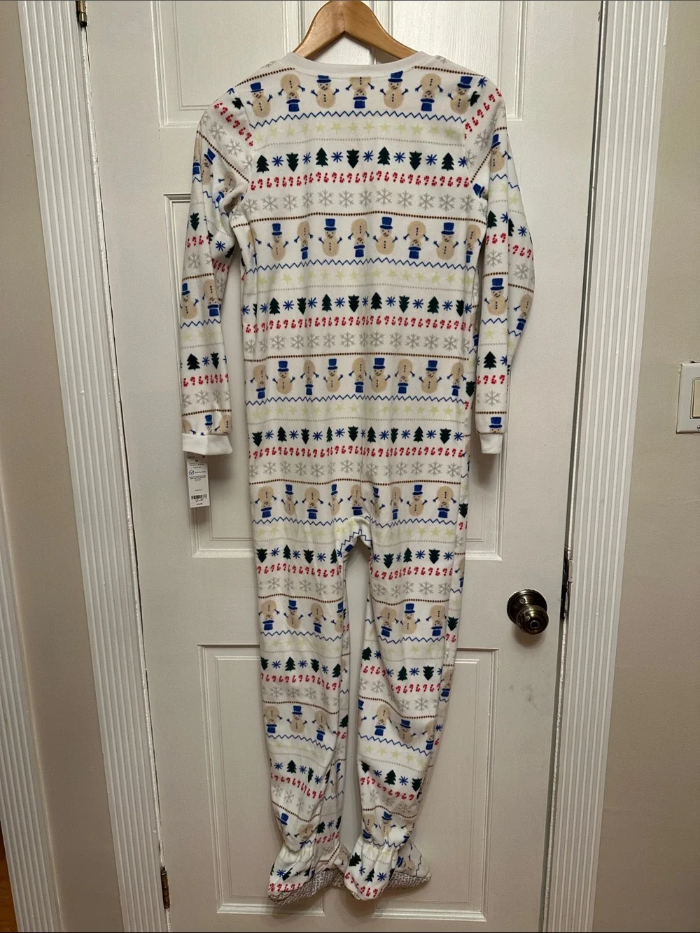 Carter's Cream Footed One-Piece Pajama with Multicolor Fair Isle Print